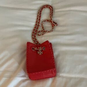 Red Tori burch crossbody bag